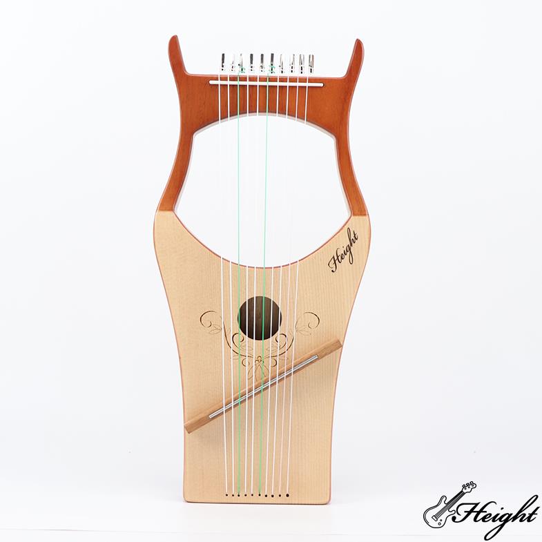 Spruce Wood 10 String Lyre Harp