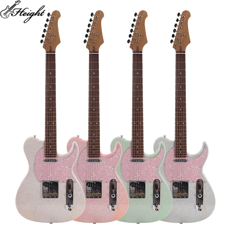 Электрогитара Custom Strat Профессиональная электрогитара глянцевая с золотой блестящей порошковой отделкой